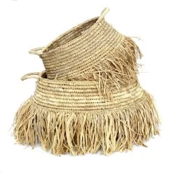 De Raffia Deluxe Manden - Naturel - Set Van 2