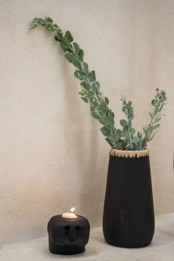 De Sneaky Vaas - Zwart Naturel - M -Woonmeubelwinkel de kisten koning 108557 3