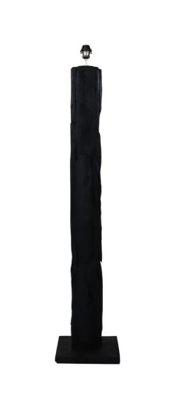 Vloerlamp Nature (zonder Kap) - Rond - Zwart - Teak