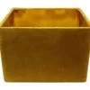 Vierkante Lampenkap - Mosterdgeel/goud - Velvet - 30x30x20 Cm