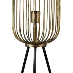 Vloerlamp - Goud/zwart - Metaal - ø40x150 Cm -Woonmeubelwinkel de kisten koning 108578 3