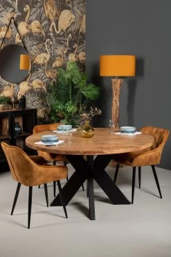 Vloerlamp Nature (zonder Kap) - Rond - Teak -Woonmeubelwinkel de kisten koning 108584 4