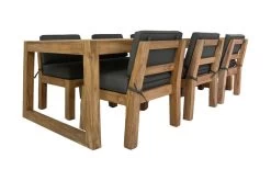 Tuinset New Aruba - Naturel/grijs - Teak - 260x100x76 Cm -Woonmeubelwinkel de kisten koning 108594 3
