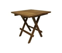 Uitklapbare Picknick Tafel- Naturel- Teak - 50x50x50 Cm