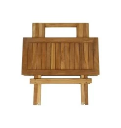 Uitklapbare Picknick Tafel- Naturel- Teak - 50x50x50 Cm -Woonmeubelwinkel de kisten koning 108609 4