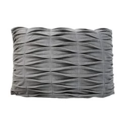 Sierkussen - Lichtgrijs - Velvet/katoen - 35x55 Cm