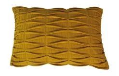 Sierkussen - Mosterdgeel - Velvet/katoen - 35x55 Cm