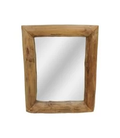 Wandspiegel - Teakhout - 50x60 Cm