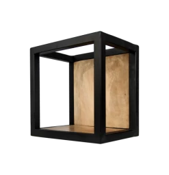 Wandbox Levels - Mangohout/ijzer - 25x25 Cm -Woonmeubelwinkel de kisten koning 108707 3