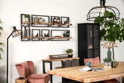 Wandplank Levels Live Edge - Acacia/ijzer - 70x32 Cm -Woonmeubelwinkel de kisten koning 108708 5