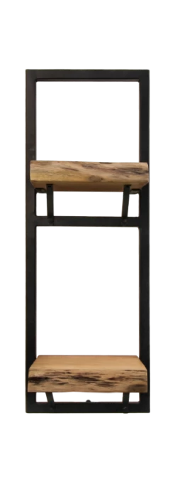 Wandplank Levels Live Edge - Acacia/ijzer - 25x70 Cm