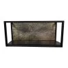 Wandbox Fletcher - Goud/zwart - Ijzer/Aluminium/Mangohout - 55x18x25 Cm -Woonmeubelwinkel de kisten koning 108713 1