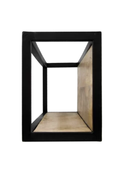 Wandbox Levels - Mangohout/ijzer - 75x25 Cm -Woonmeubelwinkel de kisten koning 108719 4