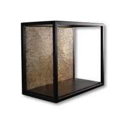 Wandbox Fletcher - Goud/zwart - Ijzer/Aluminium/Mangohout - 25x18x25 Cm 6 Wandbox Fletcher - Goud/zwart - Ijzer/Aluminium/Mangohout - 25x18x25 Cm -Woonmeubelwinkel de kisten koning 108721 2