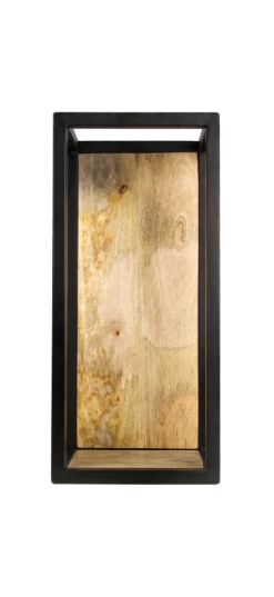 Wandbox Levels - Mangohout/ijzer - 25x55 Cm