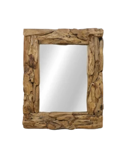 Wandspiegel Root - Teak Wortelhout - 120x80 Cm