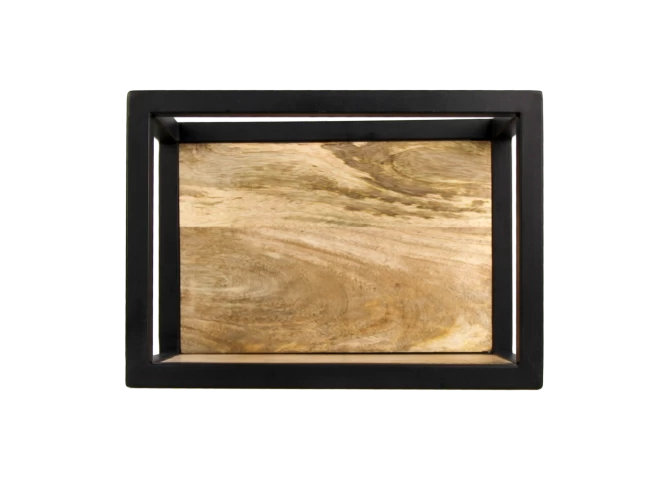 Wandbox Levels - Mangohout/ijzer - 35x25 Cm 3 Wandbox Levels - Mangohout/ijzer - 35x25 Cm