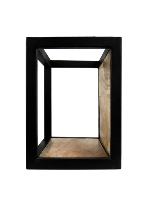 Wandbox Levels - Mangohout/ijzer - 35x25 Cm 6 Wandbox Levels - Mangohout/ijzer - 35x25 Cm - Afbeelding 4