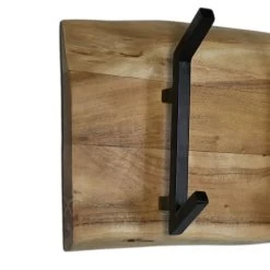 Kapstok Live Edge - Naturel - Acaciahout/metaal - 100x13x25 Cm 9 Kapstok Live Edge - Naturel - Acaciahout/metaal - 100x13x25 Cm -Woonmeubelwinkel de kisten koning 108777 4