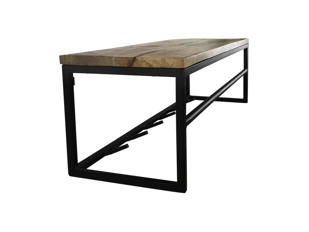 Kapstok - Naturel/zwart - Mangohout/metaal - 80x25x25 Cm 4 Kapstok - Naturel/zwart - Mangohout/metaal - 80x25x25 Cm - Afbeelding 2