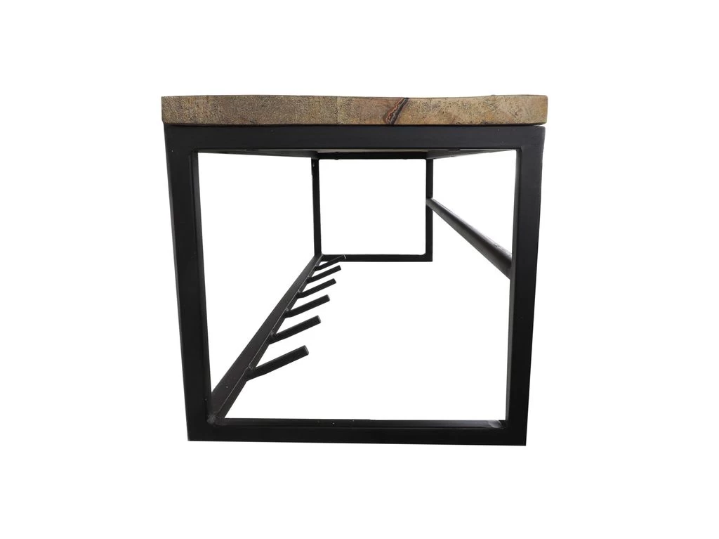 Kapstok - Naturel/zwart - Mangohout/metaal - 80x25x25 Cm 5 Kapstok - Naturel/zwart - Mangohout/metaal - 80x25x25 Cm - Afbeelding 3