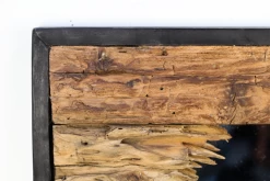 Wandspiegel - Teak - 60x60 Cm 9 Wandspiegel - Teak - 60x60 Cm -Woonmeubelwinkel de kisten koning 108784 3