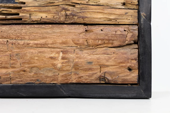 Wandspiegel - Teak - 60x60 Cm 6 Wandspiegel - Teak - 60x60 Cm - Afbeelding 4