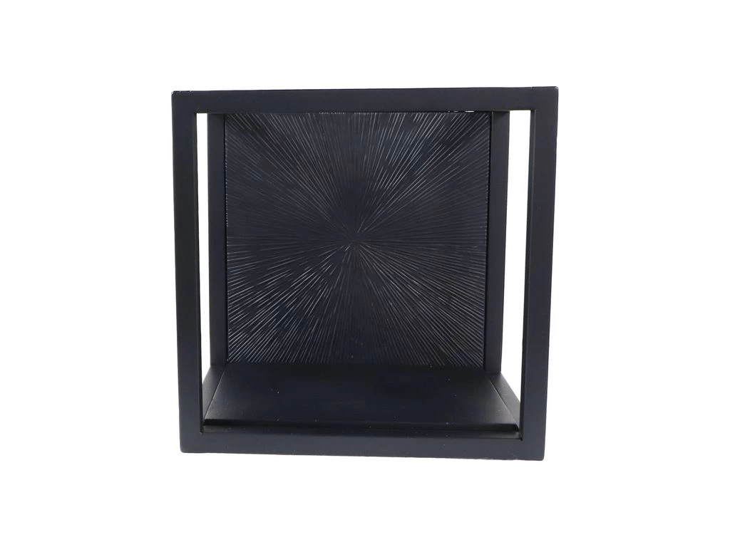 Wandbox Fletcher- Zwart - Ijzer/Aluminium/Mangohout - 25x18x25 Cm 3 Wandbox Fletcher- Zwart - Ijzer/Aluminium/Mangohout - 25x18x25 Cm