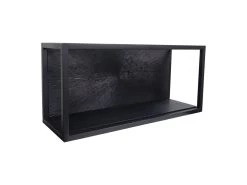Wandbox Fletcher - Zwart - Ijzer/Aluminium/Mangohout - 55x18x25 Cm 7 Wandbox Fletcher - Zwart - Ijzer/Aluminium/Mangohout - 55x18x25 Cm -Woonmeubelwinkel de kisten koning 108790 2