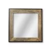 Wandspiegel Vierkant - Naturel/zwart - Teakhout - 70x70x5 Cm -Woonmeubelwinkel de kisten koning 108791 1