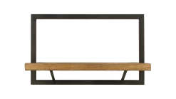 Wandplank Levels - Mangohout/ijzers - 51x32 Cm