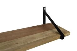 Wandplank - Naturel/zwart- Mangohout/ijzer - 100x25x20 Cm -Woonmeubelwinkel de kisten koning 108809 4