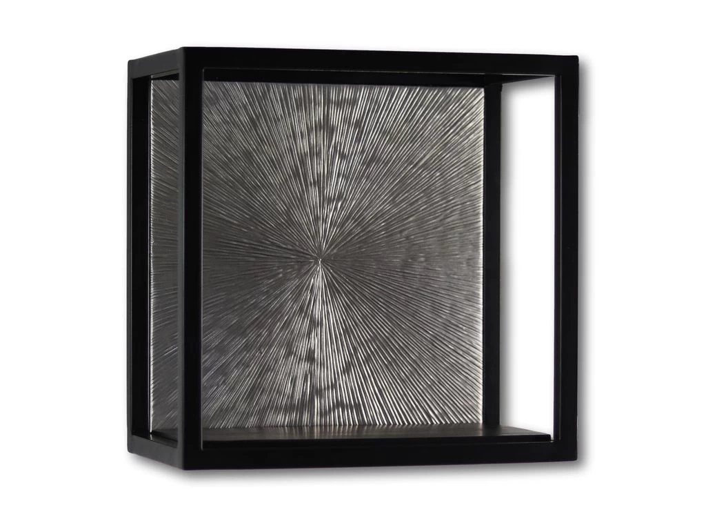 Wandbox Fletcher - Zilver/zwart - Ijzer/Aluminium/Mangohout - 25x18x25 Cm 4 Wandbox Fletcher - Zilver/zwart - Ijzer/Aluminium/Mangohout - 25x18x25 Cm - Afbeelding 2