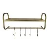 Kapstok - Antique Gold - Metaal - 22x65x27 Cm -Woonmeubelwinkel de kisten koning 108826 1