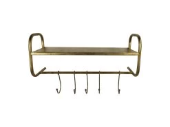 Kapstok - Antique Gold - Metaal - 22x65x27 Cm