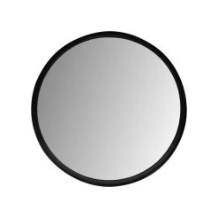 Wandspiegel Fletcher Rond - Zwart - Metaal/glas - ΓΈ50 Cm