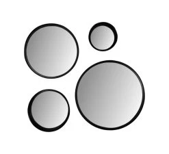 Wandspiegel Fletcher Rond - Zwart - Metaal/glas - ø50 Cm -Woonmeubelwinkel de kisten koning 108827 4