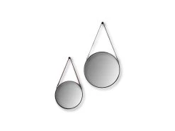 Ronde Wandspiegel Met Riem - Zwart/bruin - ø60 Cm 9 Ronde Wandspiegel Met Riem - Zwart/bruin - ø60 Cm -Woonmeubelwinkel de kisten koning 108838 4