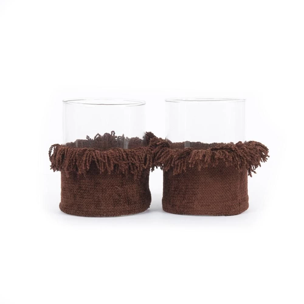 De Oh My Gee Kaarsenhouder - Bordeaux Velvet - L - Set Van 2 3 De Oh My Gee Kaarsenhouder - Bordeaux Velvet - L - Set Van 2