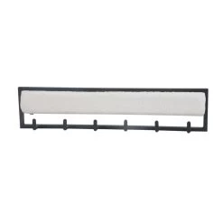 Wandkapstok Coaty Metaal Met Velvet Of Lederlook - Teddystof Wit, 80cm