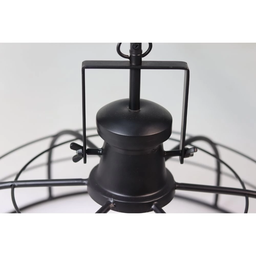 Hanglamp Crown - Powder Coated Black - Ijzer - ø60x43 Cm 5 Hanglamp Crown - Powder Coated Black - Ijzer - ø60x43 Cm - Afbeelding 3