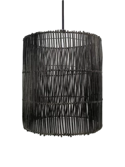 Hanglamp - Rotan - Black Wash - ø50 Cm -Woonmeubelwinkel de kisten koning hanglamp oe50 cm rotan black wash 1