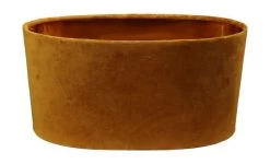 Lampenkap Ovaal - Bruin/goud - Velvet - 38x19x19 Cm