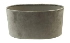 Lampenkap Ovaal - Lichtgrijs - Velvet - 38x19x19 Cm