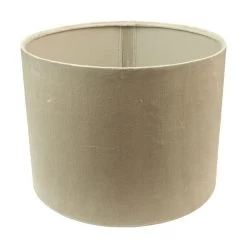 Ronde Lampenkap - Warmgrijs - Velvet - 32x32x24