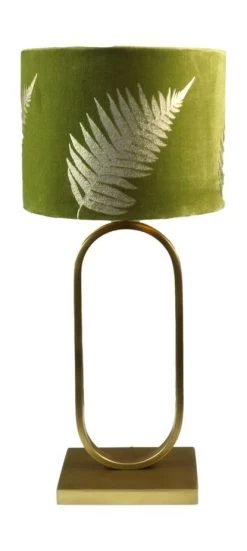 Ronde Lampenkap Met Print - Olijfgroen/goud - Velvet - 32x32x24 Cm -Woonmeubelwinkel de kisten koning ronde lampenkap met print 32x32x24 olijfgroen goud velvet 4