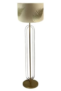 Ronde Lampenkap Met Print - Warmgrijs/goud - Velvet - 42x42x32 Cm -Woonmeubelwinkel de kisten koning ronde lampenkap met print 42x42x32 warmgrijs goud velvet 3