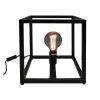 Tafellamp Fremont Vierkant Frame - Gepoedercoat Zwart - Metaal - 26x26x26 Cm
