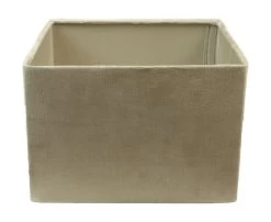 Vierkante Lampenkap - Warmgrijs - Velvet - 30x30x20