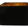 Vierkante Lampenkap - Zwart/goud - Velvet - 30x30x20 Cm -Woonmeubelwinkel de kisten koning vierkante lampenkap 30x30x20 zwart goud velvet 1